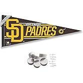 WinCraft San Diego Padres Pennant Banner and Wall Tack Pads