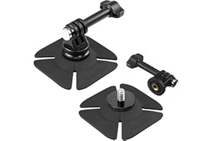 MagitcSee Adhesive Helmet Camera Mount Fits for GoPro Hero 13, Insta360 X5/X4/X3 and DJI Action Sports Cameras, Flexible Stic