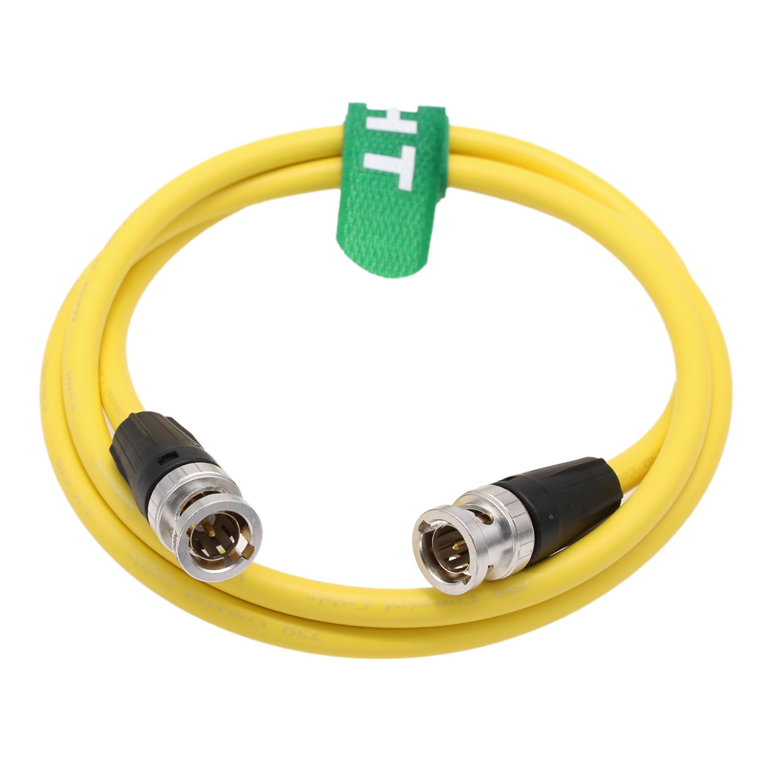 HangTon 4K 12G SDI BNC Video Coaxial Cable for ARRI Alexa 35 LF Mini Camera Trinity 2 Atomos Ninja V SmallHD Feelworld Monitor Hollyland Teradek, Yellow Canare 75 Ohm 1m