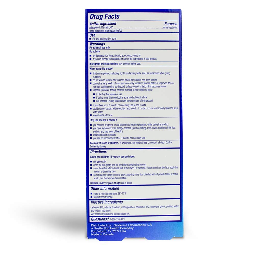 Acne Treatment Differin Gel, Acne Spot Treatment for Face w/ Adapalene, 15 Gram, 60-Day Supply (Pack of 2) : Beauty