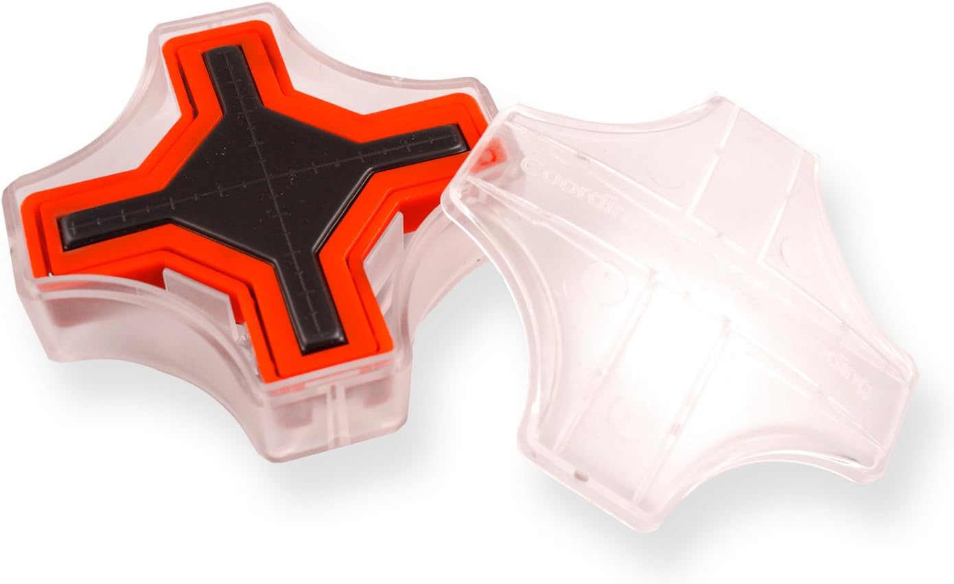 Coordimate Self Inking XY Graph Stamp Clear and Red, Inch Measurements (with Black Ink)