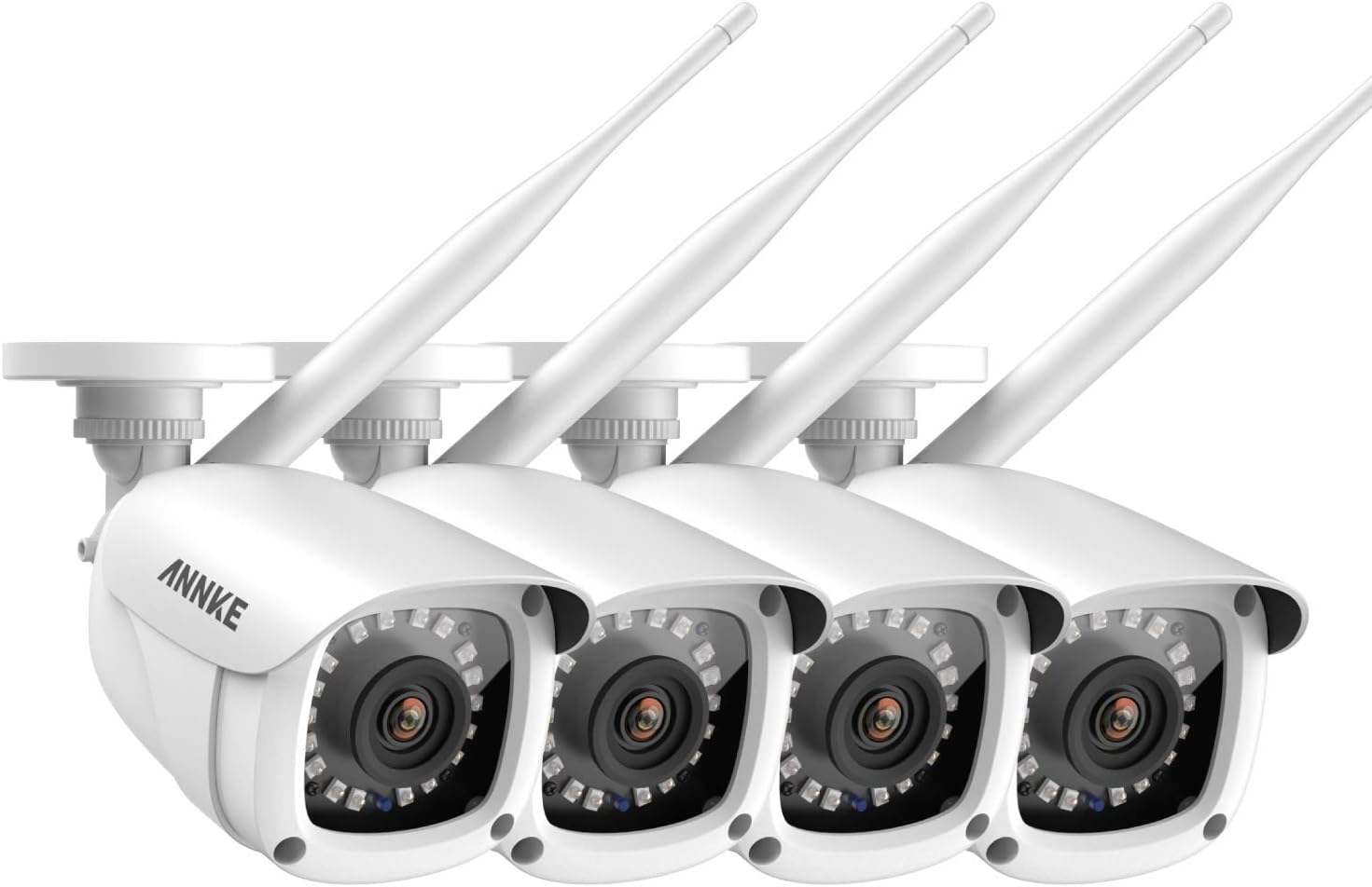 ANNKE (4) 1080P IP Wireless Camera System, For In/Outdoor use, 100ft Night Vision with Smart IR-CUT