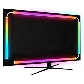 wacuaao RGB Monitor Backlight with Screen Sync, Dual USB Powered Ambient Lighting Kit for 27 Inch Gaming Monitors, Music Mode, Immersive Dynamic LED Strip Lights for PC Setup (4 Sides - 27 inch)