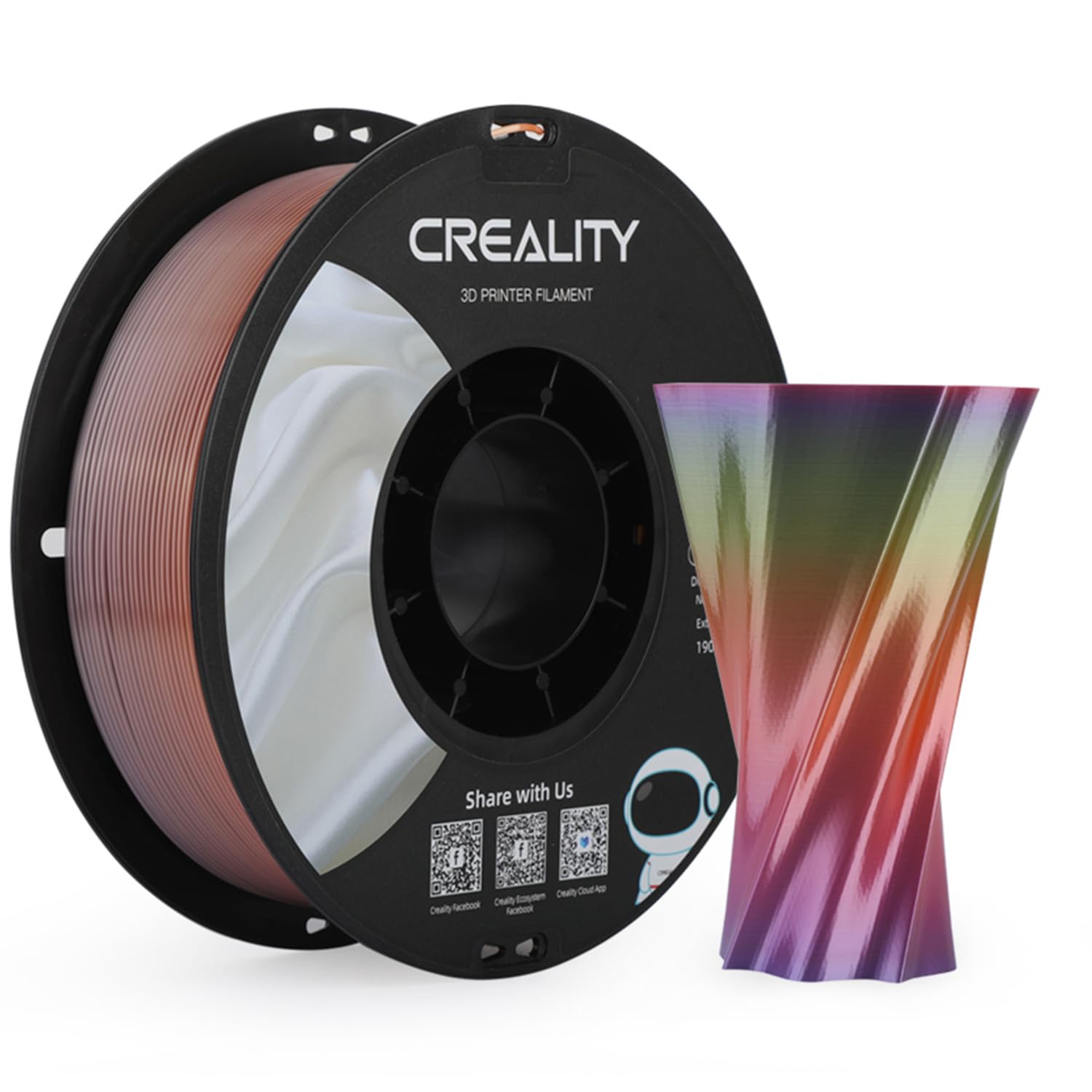 CREALITY Silk Rainbow PLA Filament 1.75mm Dual