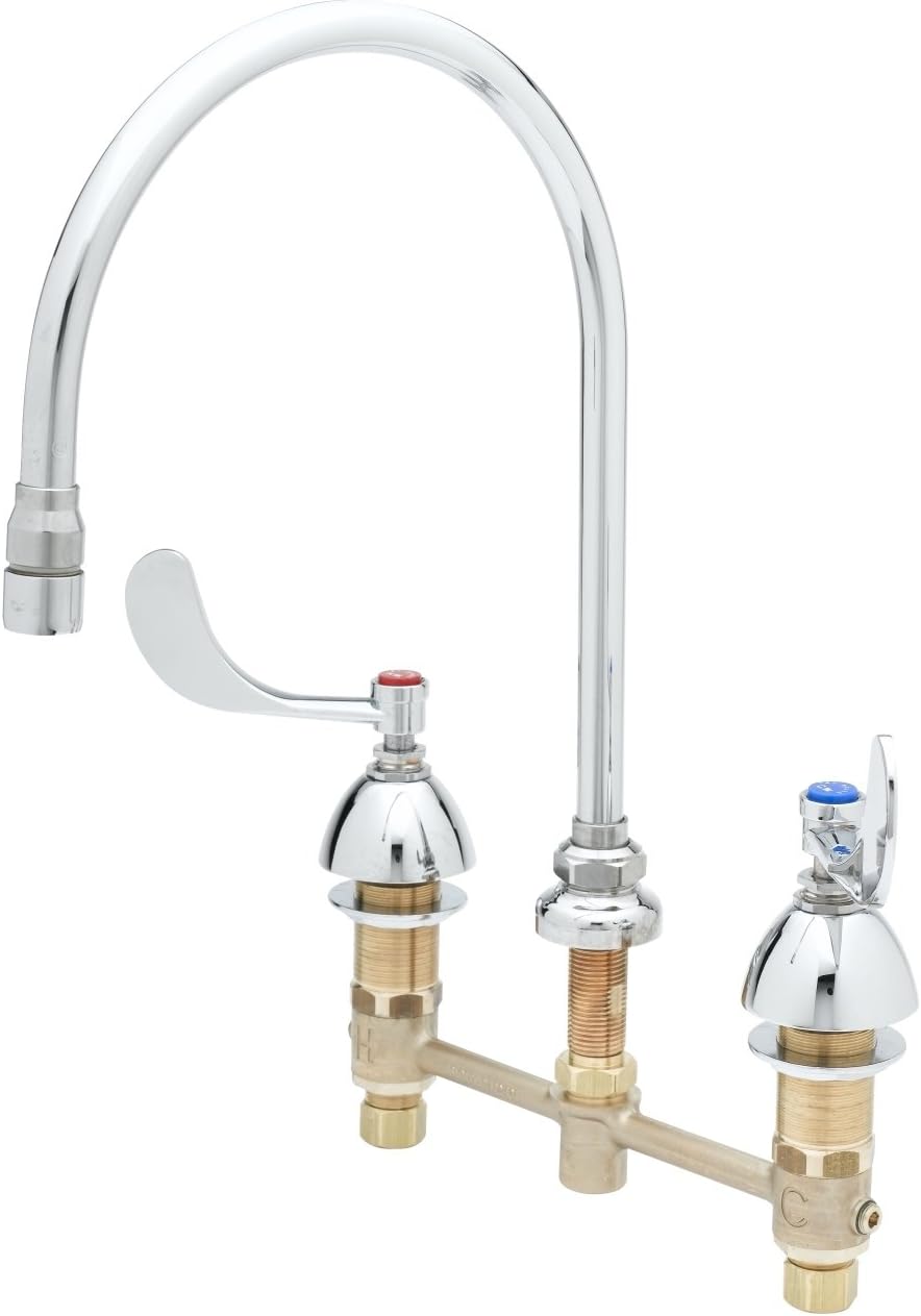 T S Brass B 2862 Vf05 Medical Faucet With 8 Inch Centers Swivel