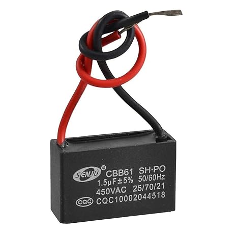 Slb Works Cbb61 Ac 450v 1 5uf 2 Wire Terminal Ceiling Fan Motor
