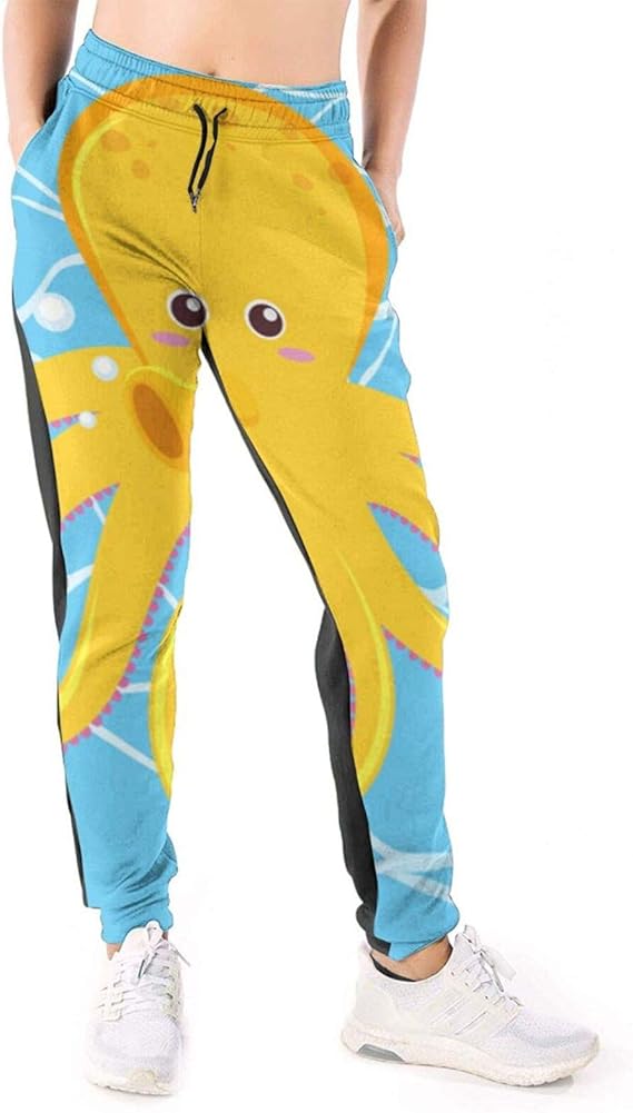 Amazon Co Jp かわいい漫画のタコ レディース ロングパンツ ファッション カジュアル スポーツパンツ ジョガーパンツ 通気 弾性 四季 トレーニング ジャージ 服 ファッション小物
