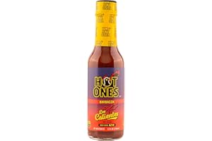 Hot Ones Los Calientes Barbacoa Hot Sauce Made With Natural Ingredients & Powerful Flavors From Smoked Red Jalapeno, Chipotle & Habanero Peppers, 5 fl oz Bottle (1-Pack)