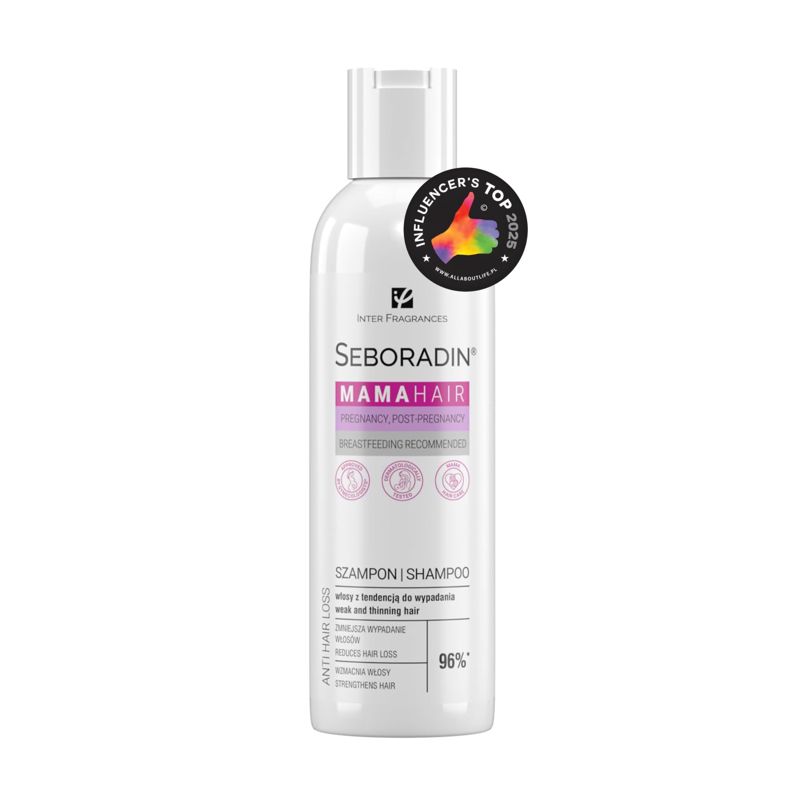 Seboradin Shampoo Pregnancy Safe All Hair Types Strengthening Moisturizing Thickening Mama Hair 200 ml