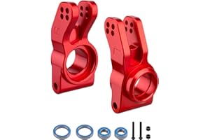 GoHobby Aluminum Rear Hubs Stub Axle Carriers Knuckles for 1/8 ARRMA Typhon Talion 6S, 1/7 Infraction Limitless Mojave 6S BLX Upgrades, Replaces AR330193 (Red)