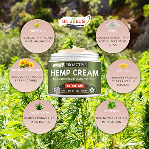 Proactive Pain Relief Cream - 30,000 MG - Maximum Strength Muscle, Joint & Arthritis Relief Cream - Made & 3rd Party Tested in USA