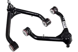BST BSSP Front Upper Control Arms, 2-4" Lift Tubular Ball Joint Kit Compatible with 1999-2006 Silverado 1500 Sierra 4WD 4X4 RWD with 6-lug Wheels (Pair)