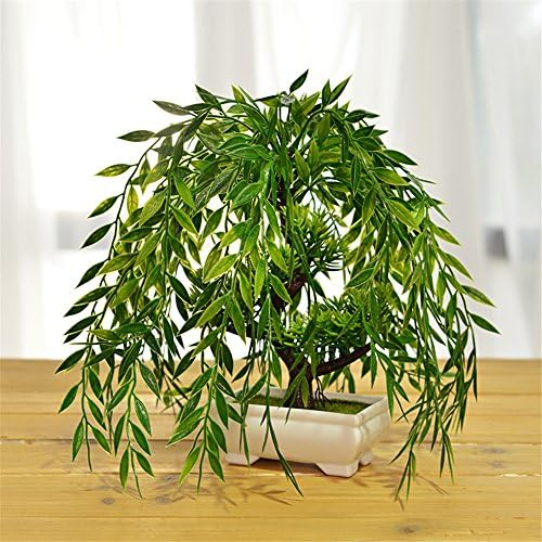 Mesmj Artificial Flowers Pot plants Green-sik Home Decor,Weeping Willows