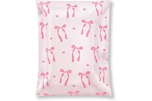 LANLISA Poly Mailers 10x13, 100 Pack Heavy Duty Poly Mailers, Shipping Mailers with Self Seal Adhesive, Waterproof and Tear-Proof Boutique Packaging Postal for Clothing (Bows)