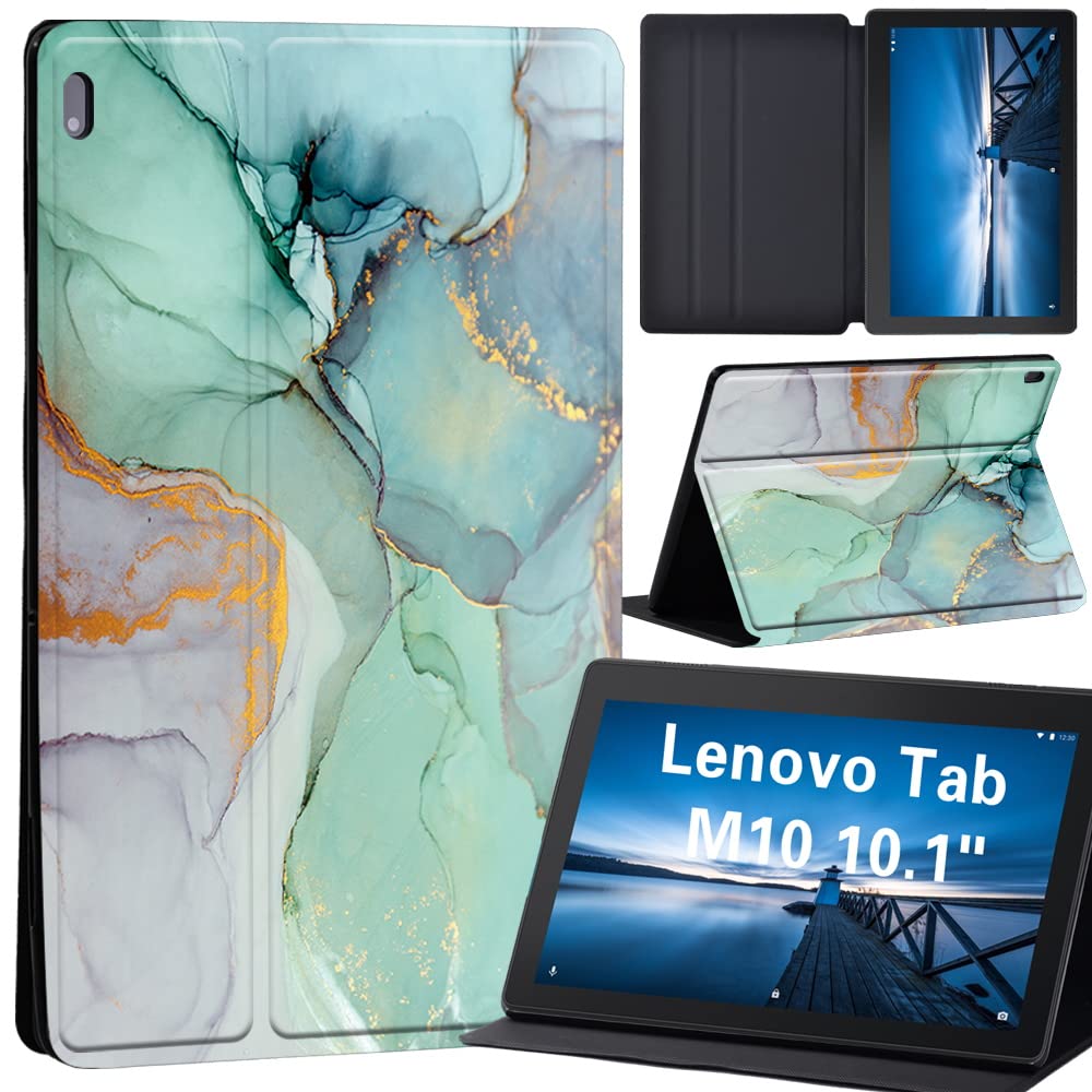 Case for Lenovo Tab M10 TB-X605F/ TB-X605L/ TB-X505F/ TB-X505L - Leather Stand Cover Case for Lenovo Tab M10 10.1-Inch Tablet (light green)