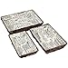 Juvale Wicker Storage Trays - 3-Piece Storage Baskets with Inner Fabric Design, Lined Nesting Shelf Baskets for Kitchen, Bathroom, Bedroom - Small, Medium, and Large