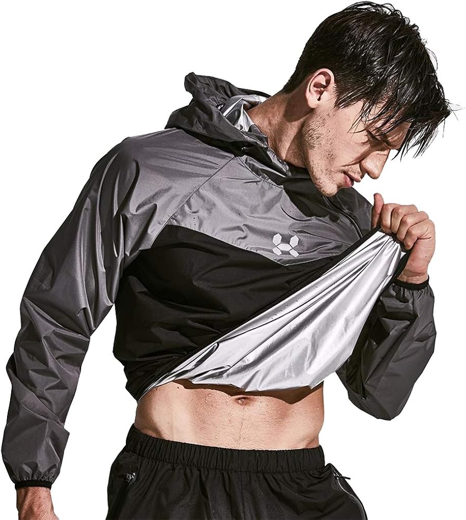 HOTSUIT Sauna Suit for Men Sweat Sauna Jacket Pant Gym Workout Sweat Suits : Clothing