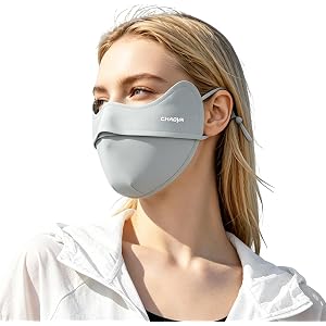 UPF 50+ UV Sun Protection Face Mask, Unisex Breathable Cooling Face Cover Sun UV Protection Ear Loops for Outdoor Activities