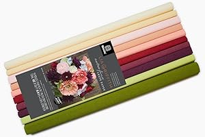 Lia Griffith Extra Fine Crepe Paper Folds Rolls, 10.7-Square Feet, Assorted Colors