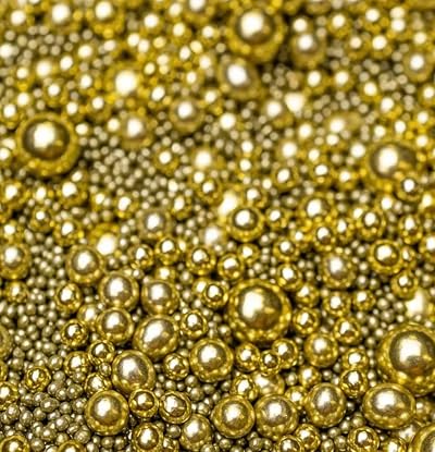 Cake N Bake Metallic Shimmer Balls Edible Cupcake Topper 35g Gold