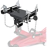 KAFLLA Transmission Jack Adapter, 1100 lbs Floor Jack Converter with Chains | 30&deg; Adjustable Tilt, Dual Safety Chains, Steel Construction, Rust-Resistant Finish, for Auto Repair Garages, Workshops