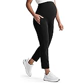 Mama Land Women's Maternity Jogger Over The Belly Stretchy Pregnancy Pants with Pockets Workout Pants for All Trimesters