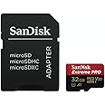 SanDisk Extreme PRO microSDHC Memory Card Plus SD Adapter up to 100 MB/s, Class 10, U3, V30, A1 - 32GB SDSQXCG-032G