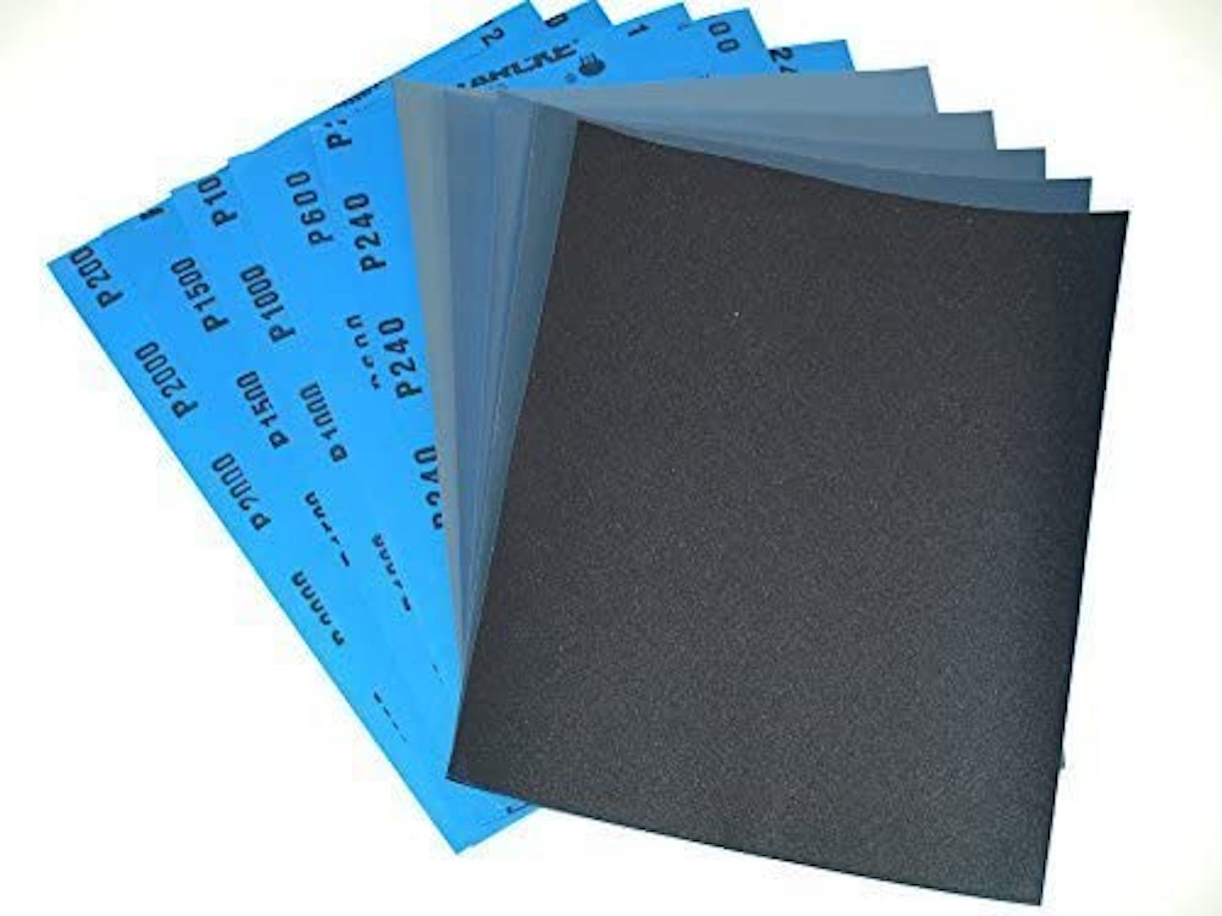 Wet and Dry Sandpaper Mixed Grits 240/600/1000/1500/2000 10 Sheets 2 per grit 230 x 280mm Waterproof Paper Highest Quality STARCKE Matador