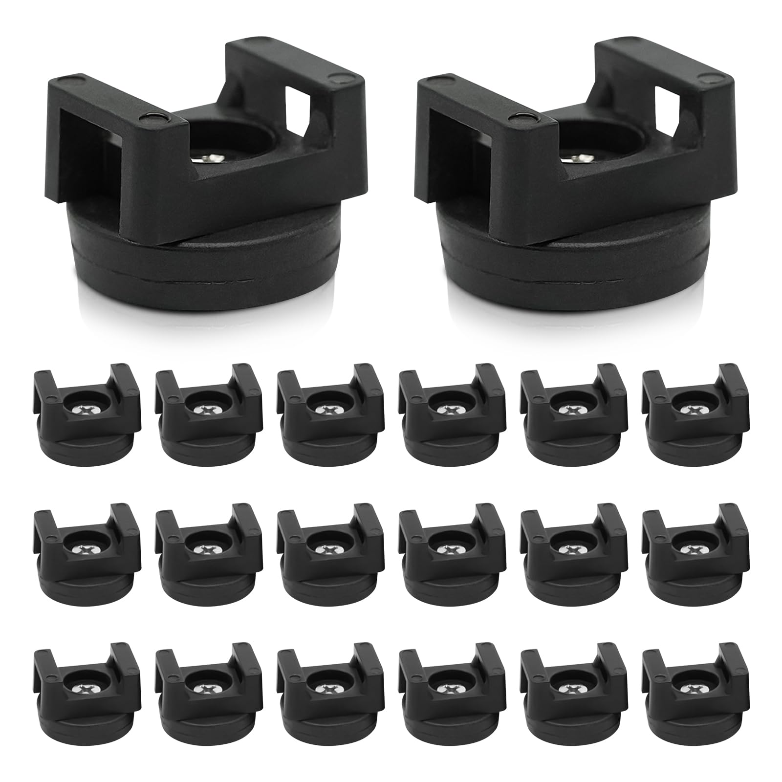 20pcs Magnetic Cable Zip Tie Mounts, Magnetic Cable Organiser Clips, Black Wire Cable Holder for Cable Wire Organization — image 1