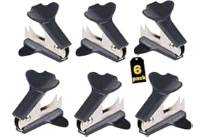 1InTheOffice Staple Remover, Claw Staple Remover, Staple Remover Tool, Black, 6 Pack