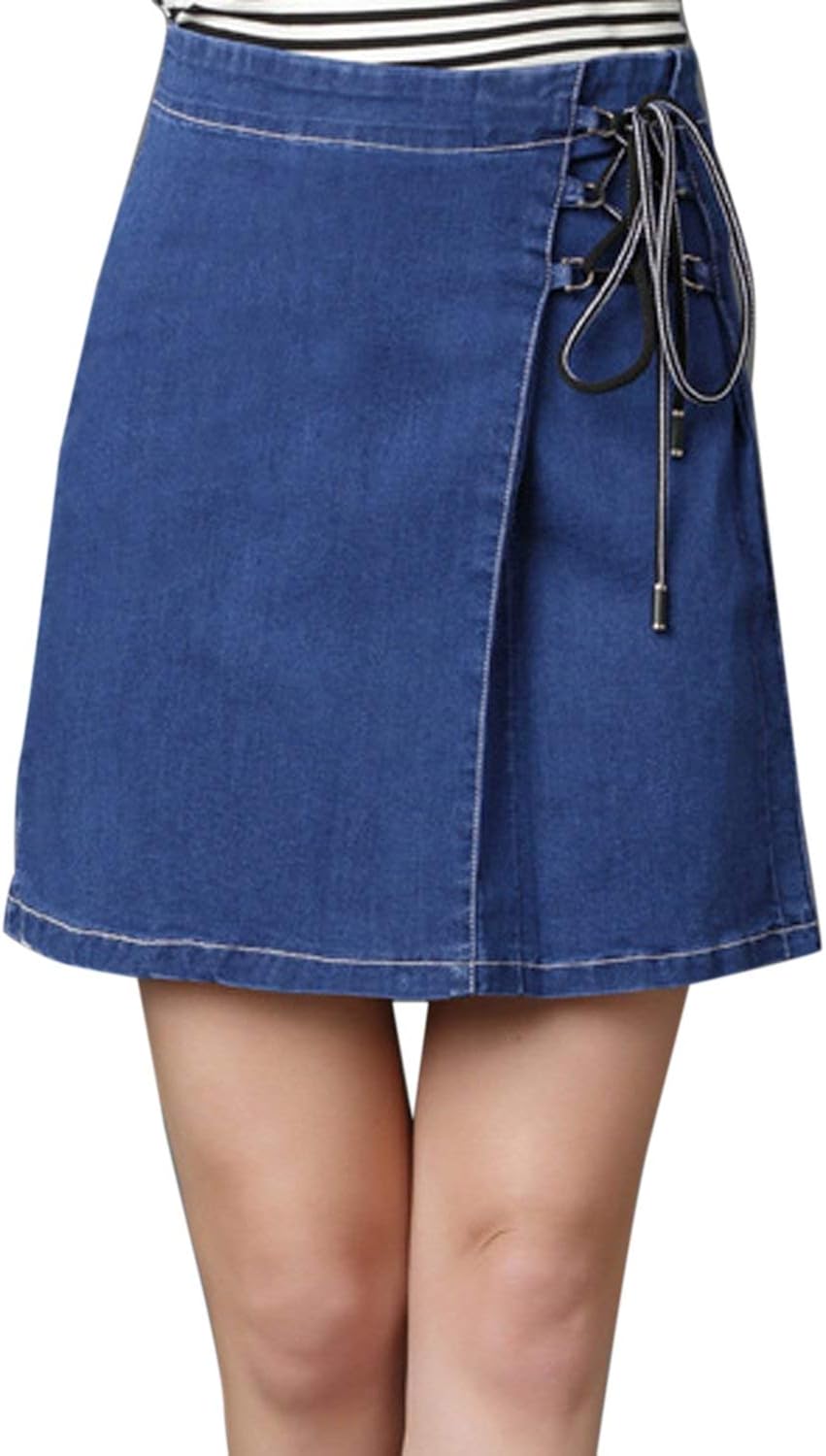 Women S Color Elastic Denim A Line Embraces Women Skirts Feast Clothing