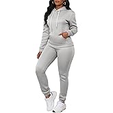 LovelyWholesale Womens Sweatsuits 2 Piece Set Hoodie Sweatshirts and Jogger Sets