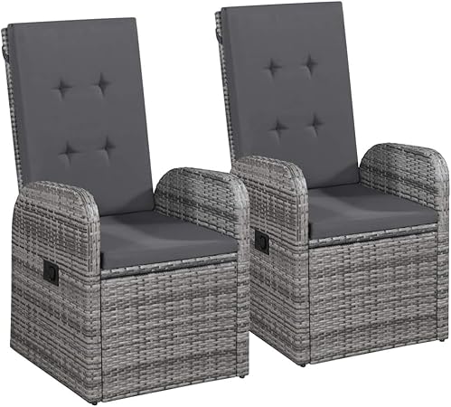 Festnight Fauteuil De Jardin Dextérieur Résine Tressée Pour