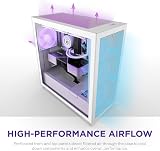 NZXT H7 Flow RGB ATX Mid-Tower PC Case White 3x RGB Fans Tempered Glass view 4