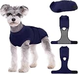 Kuoser XS Dog Surgery Recovery Suit Adjustable Post-Surgical Onesie Blue