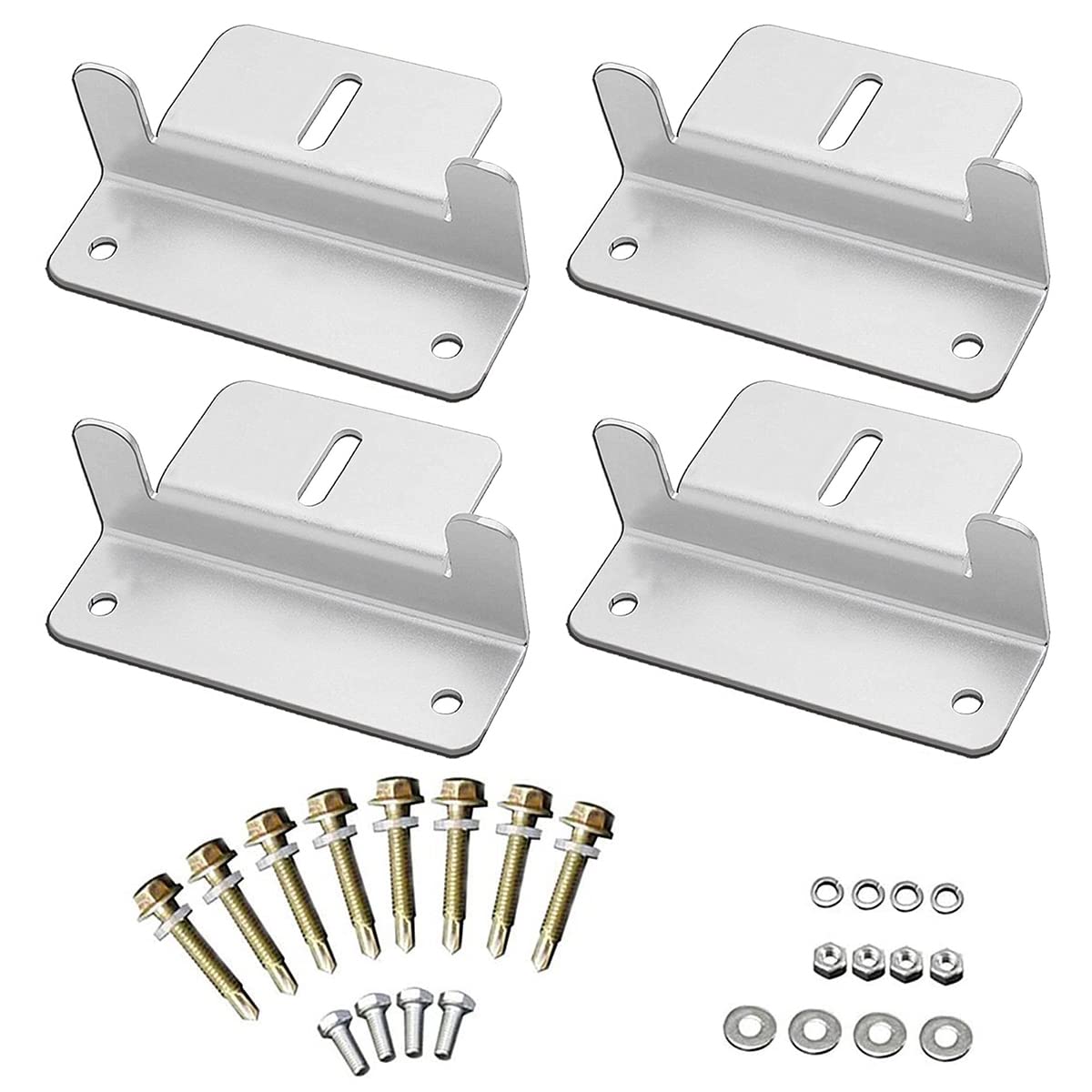 Tiardey Aluminum Alloy Z Brackets Mount Solar Panel Mounting Bracket kits for RV Boat Wall Caravans Yacht and Other Off Gird Installation