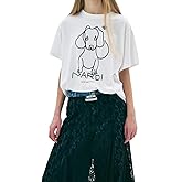 mardi mercredi Tshirt DDANJI CH.02 – 100% Cotton, Regular Fit, Minimal Dachshund Character, Clean Line Drawing