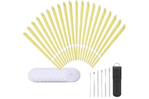FANGOOL 20 Pcs Ear Wax Removal Kit for Ear Cleaning Ear Cleaner Earwax Removal Tools with Pu Leather Bag Convenient to Use