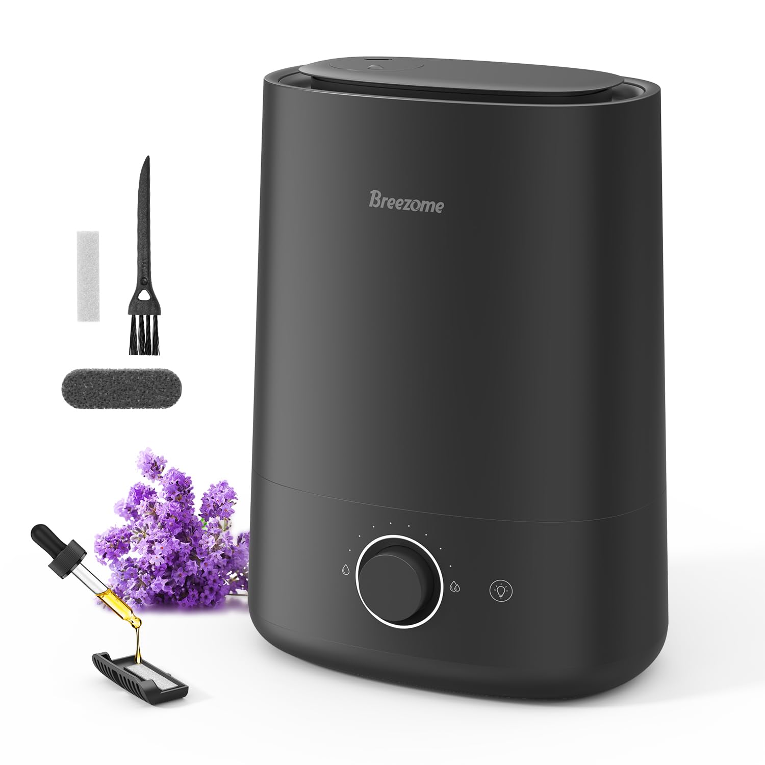 Photo 1 of BREEZOME 5L Humidifiers for Bedroom, Ultrasonic Cool Mist Top Fill Humidifier & Essential Oil Diffuser, 360°Nozzle, Auto Shut-off, 50H Runtime, Quiet Humidifiers for Large Room, Baby Nursery, Plants