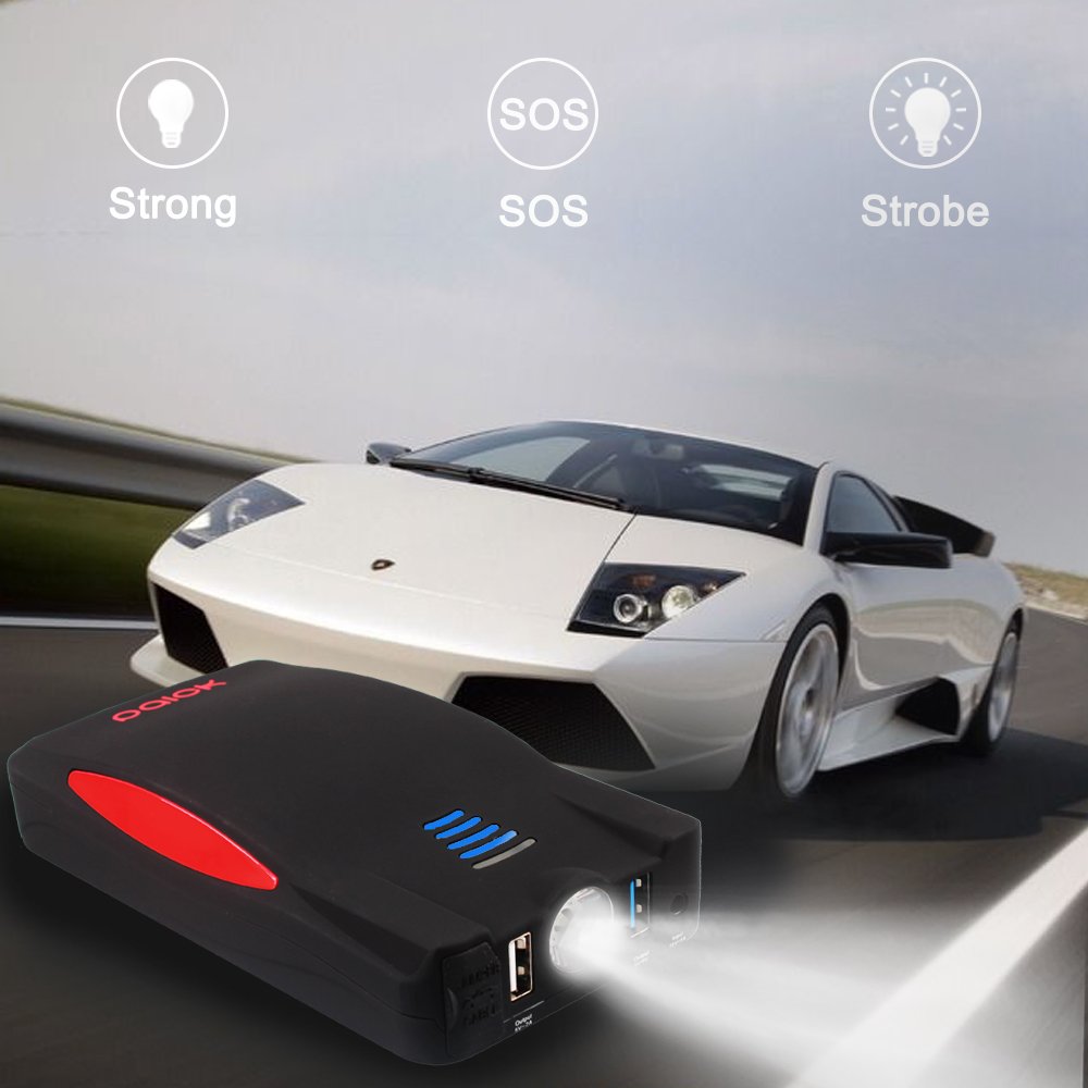 Car Jump Starter 600A Peak 13800mAh 12V Paick (up to 6.0L Gas, 5.2L Diesel Engine) with Smart Jumper Clamp, Portable Vehicles Auto Battery Booster