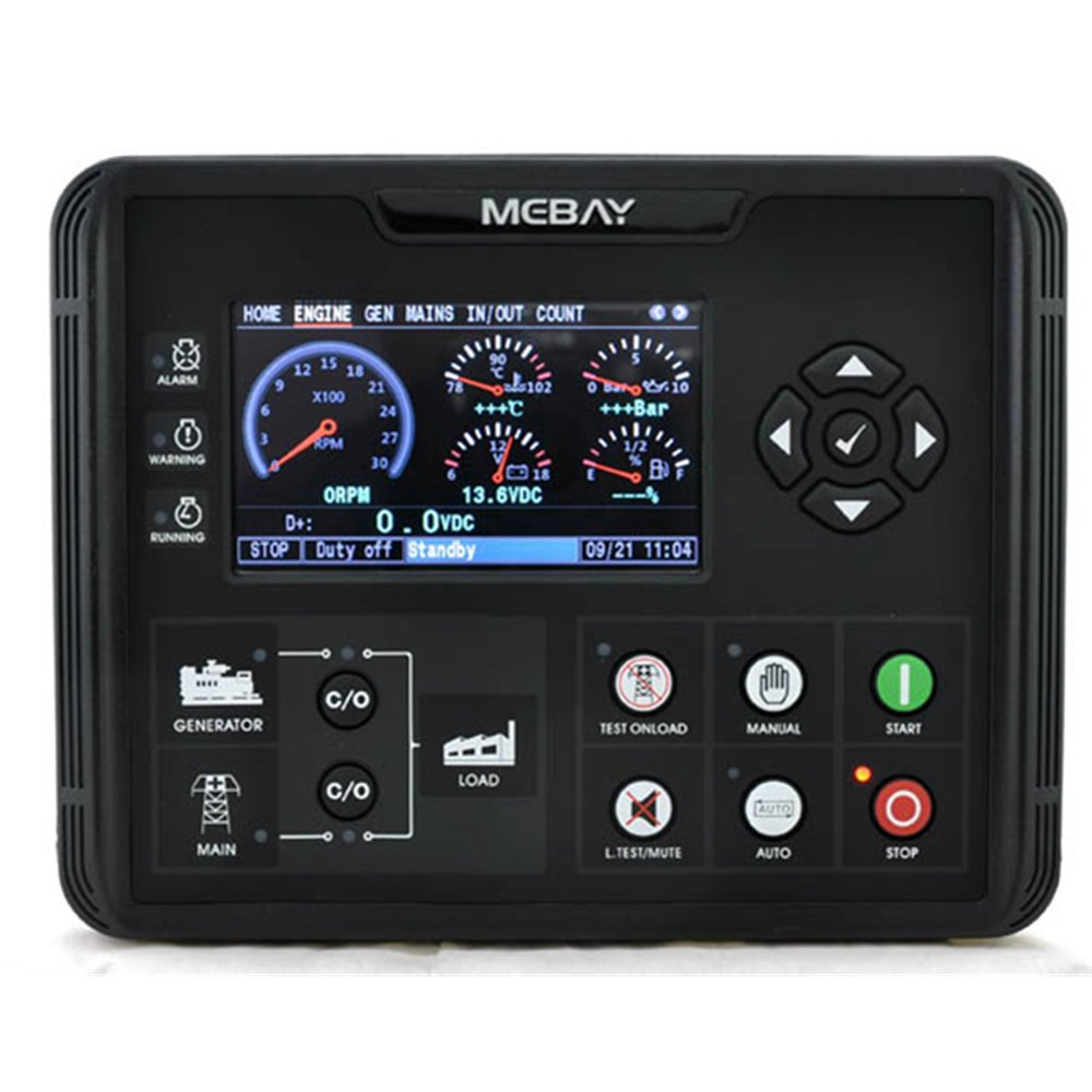Monitor Generator Module Mua Genset Generator Engine Control Module Panel 4.3 inch LCD Auto ...
