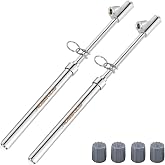 GODESON Dual Head Tire Pressure Gauge,Heavy Duty Tire Pressure Gauge Range 10-150PSI; 1-10Bar,Dual Head Truck Air Pressure Gauge (Pack of 2)