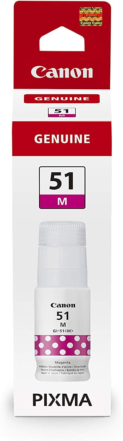 Canon GI-51 Magenta Ink Bottle 4547C001 - 70ml for PIXMA G Series Printers