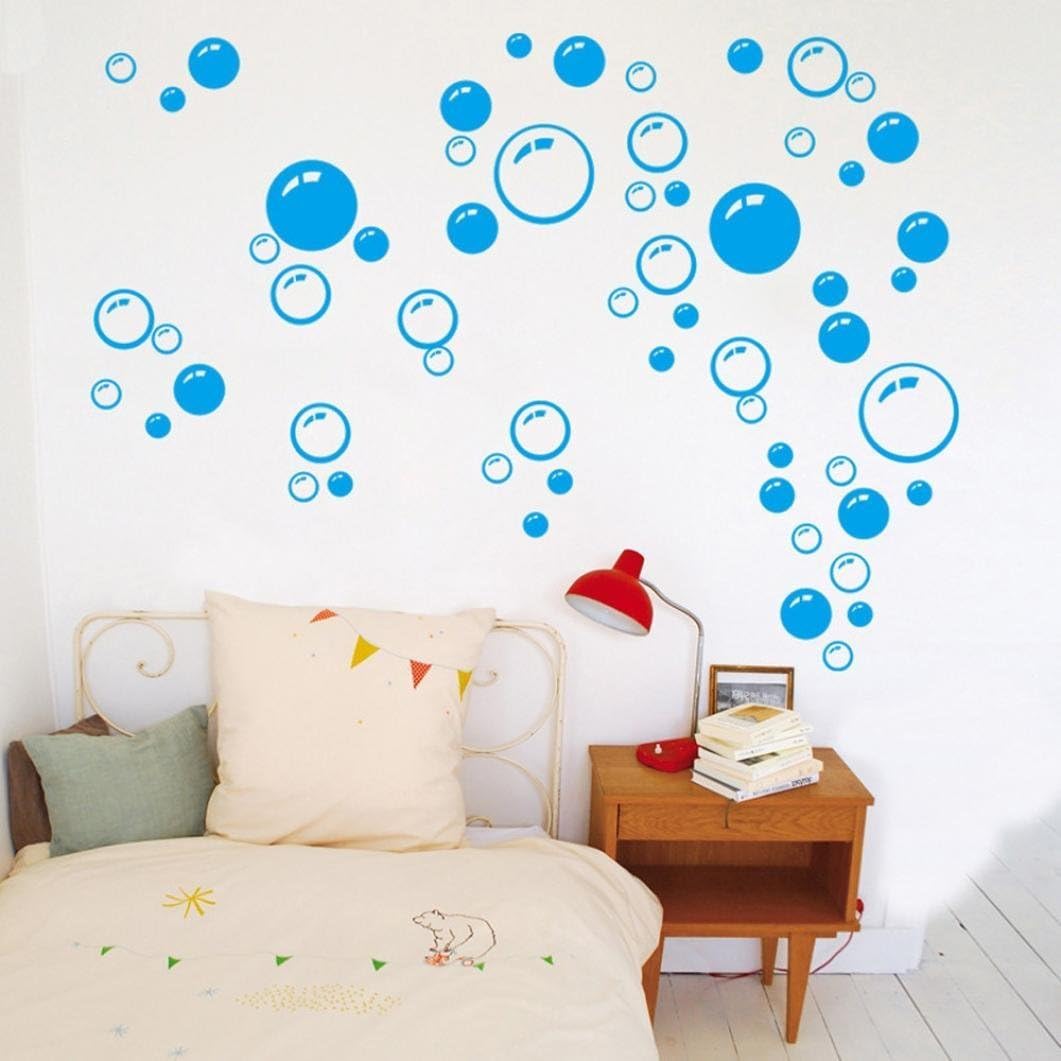 Hunpta Bubbles Circle Removable Wall Wallpaper Bathroom Window Sticker Decal Home Diy Blue Amazon Co Uk Diy Tools