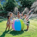 POKONBOY Extra Large 30 Inch Beach Ball Sprinkler Outdoor Colorful Water Spray Ball Outdoor Swimming Pool Beach Use