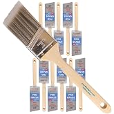 Pro Grade Paint Brushes, 2 Inch Angle Paint Brush, Walls &amp; Trim, 12 Pack | Sash, cut-in &amp; detail work | Furniture, cabinets &amp; doors | Interior &amp; exterior | Latex, oil &amp; stain | Medium stiff bristles