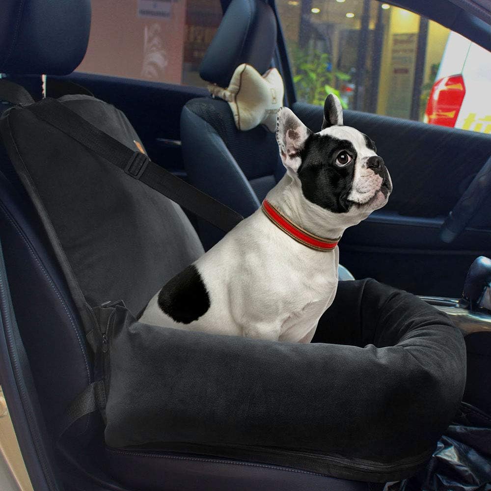 ZEEXIPDR Small and mediumsized dog car seat The short plush material