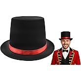 Nicky Bigs Novelties Black Top Hats For Men, Magician Hat, Circus Hat,Victorian Hats, Circus Costume For Men,Costume Hats For Adults