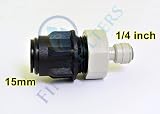 John Guest 15mm to 1/4 Inch Pushfit Straight Adapter Fridge Water Filter Pipe view 4