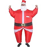 MROMT Inflatable Santa Claus Costume for men Xmas Santa Suit Blow Up Costume Adult Christmas Suit